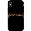 Snare Drums Heartbeat Vintage T-Shirts Custodia per iPhone X/XS Rullante Battito cardiaco Vintage ECG Cardiogramma Retro