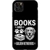 Funny Golden Retriever And Book Design Custodia per iPhone 11 Pro Max Libri E Golden Retriever Divertente Golden Retriever