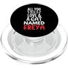 Freya Cat Name GIfts Design con il nome del gatto Freya, tutto ciò che serve è amore PopSockets PopGrip per MagSafe