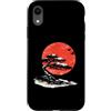 Pine Studio Custodia per iPhone XR Giapponese Bonsai pino e sole Vintage Paesaggio