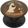 Cute Ghost Halloween Simpatico fantasma lettura libro amante autunno Halloween Reader PopSockets PopGrip Adesivo