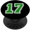 Leggende dello sport Squadra sportiva verde numero 17 PopSockets PopGrip Adesivo