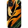 Wild Style Collection Custodia per iPhone 11 Pro Max Tiger Inspired Amber Brush Bands Elegante motivo animale