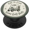 Off To Daily Chaos Divertente golf cart golfista Fore Fun alcune palline da golf PopSockets PopGrip Adesivo