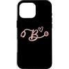 Rose Pink Swirls Stars Monograms ADC Custodia per iPhone 16 Pro Max Cute Letter B Initial Monogram Nurse Rose Pink Stethoscope