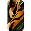Wild Style Collection Custodia per iPhone 11 Tiger Inspired Amber Brush Bands Elegante motivo animale