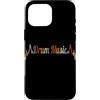 Drum Music Heartbeat Vintage T-Shirts Custodia per iPhone 16 Pro Max Batteria Musica Battito cardiaco Vintage ECG Cardiogramma Retro
