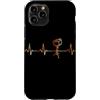 Drums Heartbeat Vintage T-Shirts Custodia per iPhone 11 Pro Batteria Battito cardiaco Vintage ECG Cardiogramma Retro