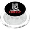 Firefly Cat Name GIfts Design con nome di gatto con lucciola - All You Need is Love! PopSockets PopGrip per MagSafe