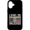Level 25 Gamer Birthday Custodia per iPhone 16 Livello 25 Sbloccato Retro Gamer 25 ° compleanno