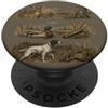 Hunting Lake Weekend Scena del cacciatore del cane da caccia dell'anatra dei cervi PopSockets PopGrip Adesivo