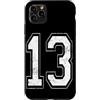 Vintage Varsity Athletic Numbers Custodia per iPhone 11 Pro Max Maglia sportiva con numero 13, effetto invecchiato