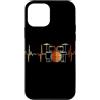 Drum Kit Heartbeat Vintage T-Shirts Custodia per iPhone 12 mini Batteria Battito cardiaco Vintage ECG Cardiogramma Retro