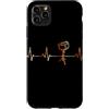 Drums Heartbeat Vintage T-Shirts Custodia per iPhone 11 Pro Max Batteria Battito cardiaco Vintage ECG Cardiogramma Retro