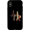 Snare Drummer Heartbeat Vintage T-Shirts Custodia per iPhone X/XS Rullante Battito cardiaco Vintage ECG Cardiogramma Retro