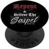 Motorcycle Gospel & Christian Faith Ride Repent & Believe the Gospel Motorcycle Christian Faith Biker PopSockets PopGrip Adesivo