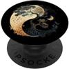Nature Balance Harmony Tree Moon Sun Art Yin Yang Tree of Life Moon Sun Duality PopSockets PopGrip Adesivo
