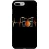 Drum Kit Heartbeat Vintage T-Shirts Custodia per iPhone 7 Plus/8 Plus Batteria Battito cardiaco Vintage ECG Cardiogramma Retro