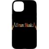 Drum Music Heartbeat Vintage T-Shirts Custodia per iPhone 15 Plus Batteria Musica Battito cardiaco Vintage ECG Cardiogramma Retro