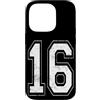 Vintage Varsity Athletic Numbers Custodia per iPhone 14 Pro Maglia sportiva con numero 16, effetto invecchiato