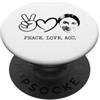 Peace Love AOC Pace Amore AOC Alexandria Ocasio-Cortez PopSockets PopGrip Adesivo