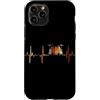 Drum Kit Heartbeat Vintage T-Shirts Custodia per iPhone 11 Pro Batteria Battito cardiaco Vintage ECG Cardiogramma Retro