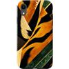 Wild Style Collection Custodia per iPhone XR Tiger Inspired Amber Brush Bands Elegante motivo animale