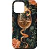Crimson Grove Collection Custodia per iPhone 12 mini Vetro Con Scorza Di Agrumi E Decorazione Floreale