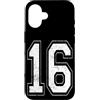 Vintage Varsity Athletic Numbers Custodia per iPhone 16 Maglia sportiva con numero 16, effetto invecchiato
