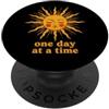 Addiction Recovery Sober Woman Sobervers Un giorno alla volta Boho Sun Donne Sobrietà Anniversario PopSockets PopGrip Adesivo