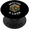 Birding Birdwatcher Lifer Apparel Birding Spotted A Lifer Pileated Woodpecker Retro PopSockets PopGrip Adesivo