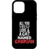 Caspian Cat Name GIfts Custodia per iPhone 12 Pro Max Design con nome del gatto del Caspio, tutto ciò di cui hai bisogno è amore