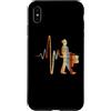 Snare Drummer Heartbeat Vintage T-Shirts Custodia per iPhone XS Max Rullante Battito cardiaco Vintage ECG Cardiogramma Retro