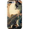 Ukiyo-e Art Gifts Custodia per iPhone 7 Plus/8 Plus Ukiyo-e Art Kanagawa, tatuaggio giapponese vintage, grafica a forma di gatto