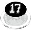 Vintage Varsity Athletic Numbers Maglia sportiva con numero 17, effetto invecchiato PopSockets PopGrip per MagSafe