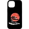 Pine Studio Custodia per iPhone 15 Giapponese Bonsai pino e sole Vintage Paesaggio