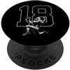 COOL FOOTBALL DESIGNS AND OUTFITS NUMERO 18 ANNI CALCIO 18° COMPLEANNO PopSockets PopGrip Adesivo