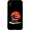 Pine Studio Custodia per iPhone XS Max Giapponese Bonsai pino e sole Vintage Paesaggio