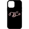 Rose Pink Swirls Stars Monograms ADC Custodia per iPhone 12 mini Cute Letter B Initial Monogram Nurse Rose Pink Stethoscope