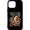 ANIMALICIOUS - Humor Animals and Food me Custodia per iPhone 16 Pro Max Polpo carino con spaghetti di pasta italiana divertenti