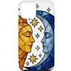 Okanagan Designs Custodia per iPhone 12 mini Vetro colorato Sole e Luna Celeste Lunare & Dea solare