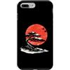 Pine Studio Custodia per iPhone 7 Plus/8 Plus Giapponese Bonsai pino e sole Vintage Paesaggio