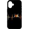 Drum Kit Heartbeat Vintage T-Shirts Custodia per iPhone 16 Batteria Battito cardiaco Vintage ECG Cardiogramma Retro