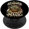 Seasoned With Magic Herbal Plant Lover G Cucina Strega Cottagecore Halloween Botanico Spooky Vibe PopSockets PopGrip Adesivo