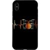 Drum Kit Heartbeat Vintage T-Shirts Custodia per iPhone XS Max Batteria Battito cardiaco Vintage ECG Cardiogramma Retro