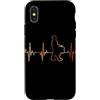 Marching Band Heartbeat Vintage T-Shirts Custodia per iPhone X/XS Marching Band Battito cardiaco Vintage ECG Cardiogramma Retro