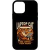 Cat Coffee Programmer Humor Custodia per iPhone 12 mini Programmatore gatto portatile One Coffee Four Hours