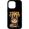Kattos - Halloween Trick or Treat Custodia per iPhone 14 Pro Max Halloween dolce Shiba Inu Design Trick or Treat Nero
