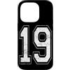 Vintage Varsity Athletic Numbers Custodia per iPhone 14 Pro Maglia sportiva con numero 19, effetto invecchiato