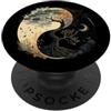 Nature Balance Harmony Tree Moon Sun Art Yin Yang Tree of Life Moon Sun Duality PopSockets PopGrip Adesivo